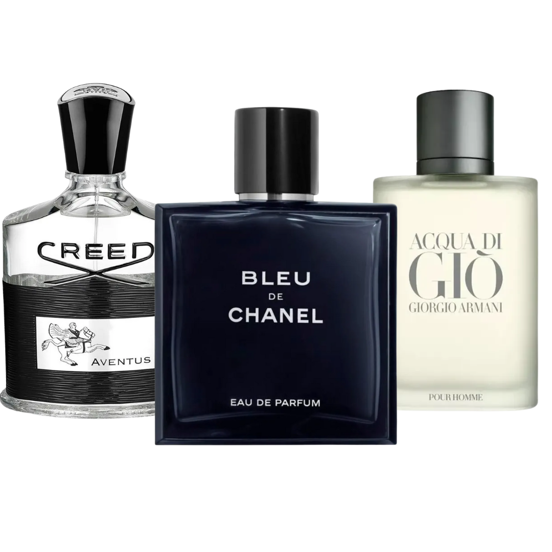 KIT GENTLEMAN - Creed Aventus | Bleu de Chanel | Acqua di Giò