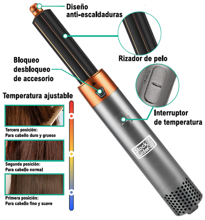 Moldeador multifunción y secador 5 en 1